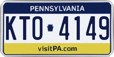 PA license plate KTO4149
