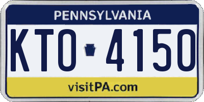 PA license plate KTO4150