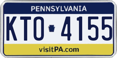 PA license plate KTO4155