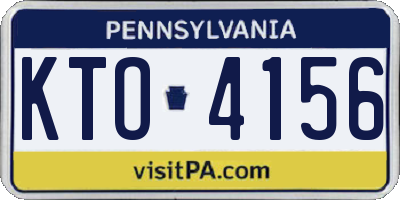 PA license plate KTO4156