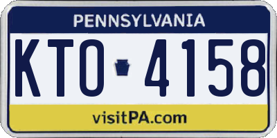 PA license plate KTO4158
