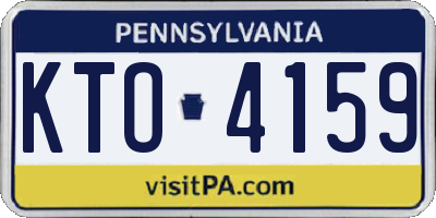 PA license plate KTO4159
