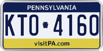 PA license plate KTO4160