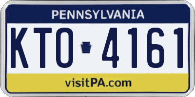 PA license plate KTO4161