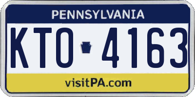 PA license plate KTO4163