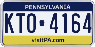 PA license plate KTO4164
