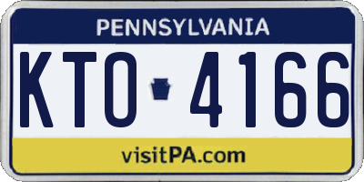 PA license plate KTO4166