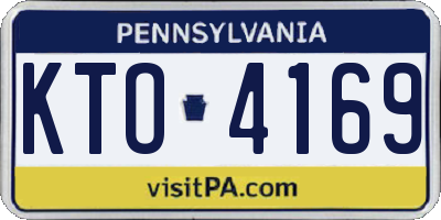 PA license plate KTO4169