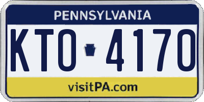 PA license plate KTO4170
