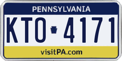 PA license plate KTO4171