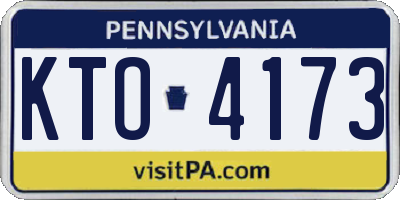 PA license plate KTO4173