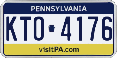 PA license plate KTO4176