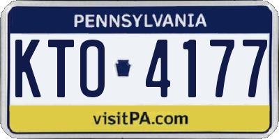 PA license plate KTO4177