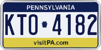 PA license plate KTO4182