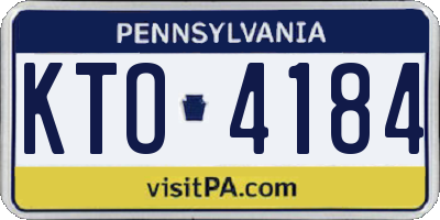 PA license plate KTO4184