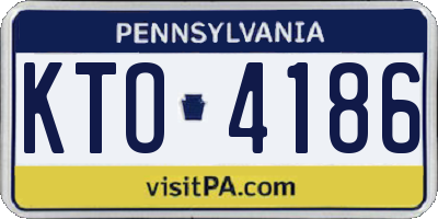 PA license plate KTO4186