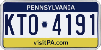 PA license plate KTO4191