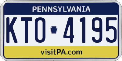 PA license plate KTO4195