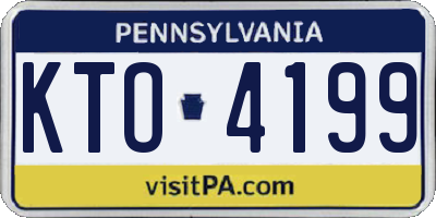 PA license plate KTO4199