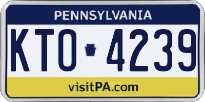 PA license plate KTO4239