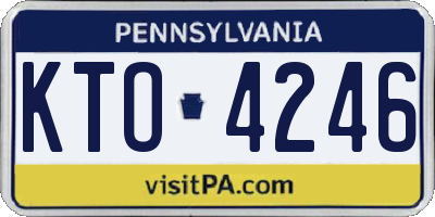 PA license plate KTO4246
