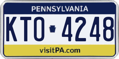 PA license plate KTO4248