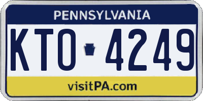 PA license plate KTO4249