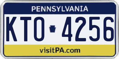 PA license plate KTO4256