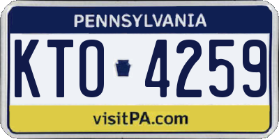 PA license plate KTO4259