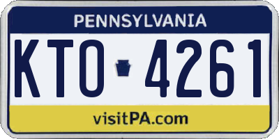 PA license plate KTO4261