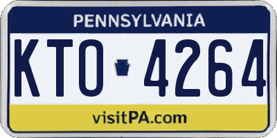 PA license plate KTO4264