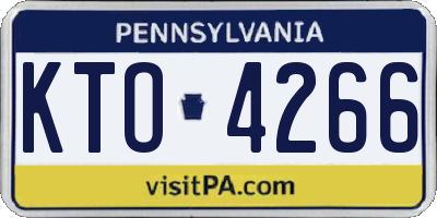 PA license plate KTO4266