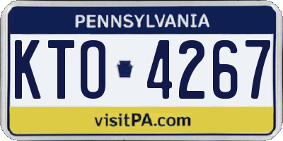PA license plate KTO4267