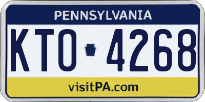 PA license plate KTO4268