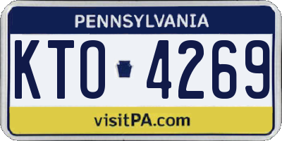 PA license plate KTO4269