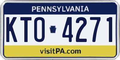PA license plate KTO4271