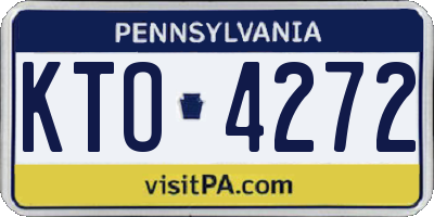 PA license plate KTO4272