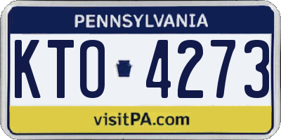 PA license plate KTO4273