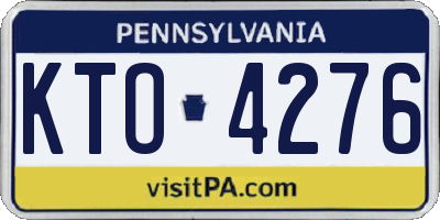 PA license plate KTO4276