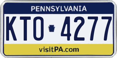 PA license plate KTO4277