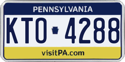 PA license plate KTO4288