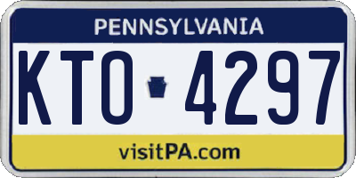 PA license plate KTO4297