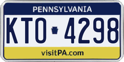 PA license plate KTO4298