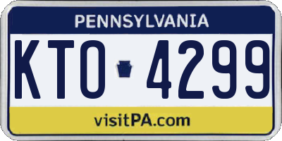 PA license plate KTO4299