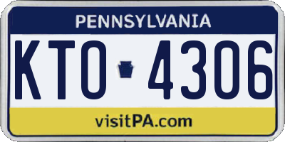 PA license plate KTO4306