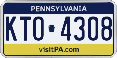 PA license plate KTO4308