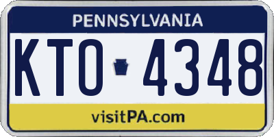 PA license plate KTO4348