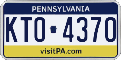 PA license plate KTO4370