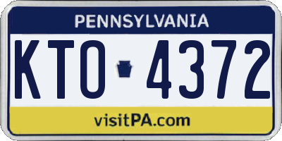 PA license plate KTO4372