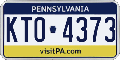 PA license plate KTO4373